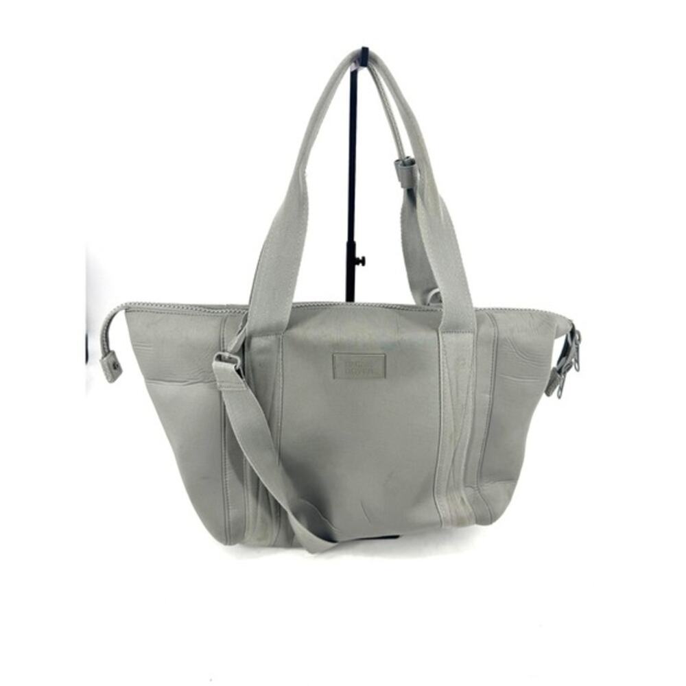 Dagne Dover Landon Carryall Neoprene Duffle Bag Grey Medium Crossbody Travel Gym